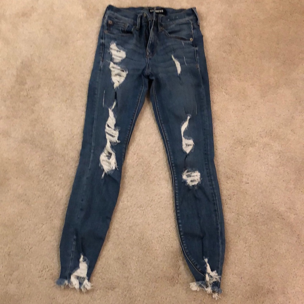 Size 0 Ripped Express Jeans